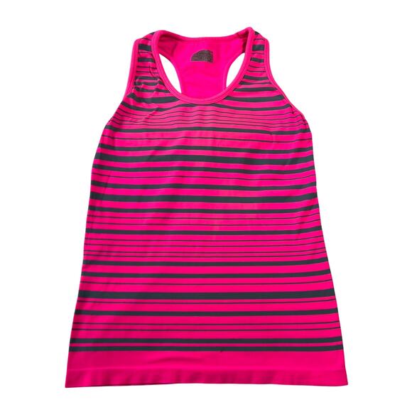 Athleta Scoop Neck Stripe Racerback Tank Top w/ Shelf Bra Size Small Workout Gym - Picture 1 of 8